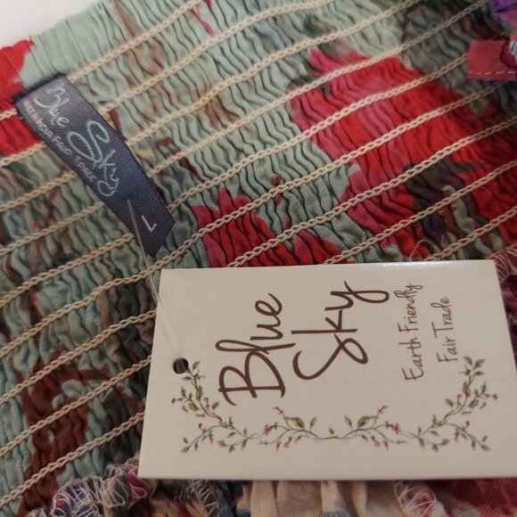 NWT Patchwork Panel Long Skirt-Large - Picture 4 of 5